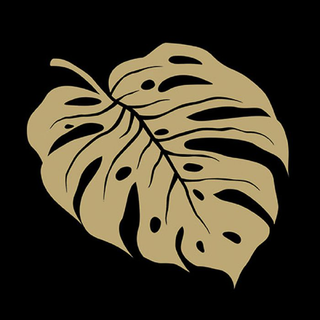 Monstera Gold/Black - Servietten 33x33 cm