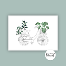 Postkarte A6 bike by Frollein Schmid