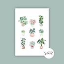 Postkarte A6 potted plants no.1 by Frollein Schmid