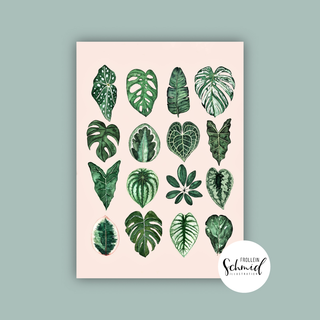 Postcard A6 leaf love by Frollein Schmid