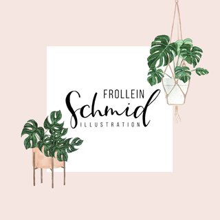 Artprint 210x210mm potted plants by Frollein Schmid