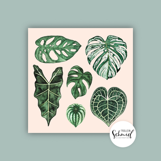 Poster 210x210mm leaves by Frollein Schmid