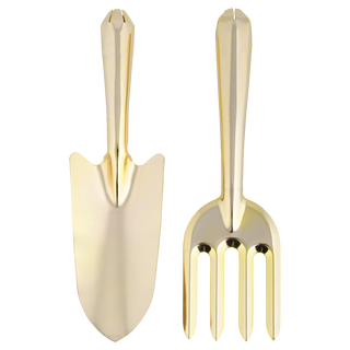 Goldene Gartengeräte 2er Set