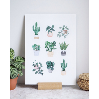 Artprint A4 potted plantsf by Frollein Schmid